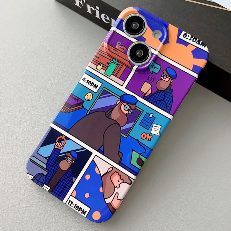 Funda de PC para teléfono iPhone 15 con patrón pintado - Diseño artístico