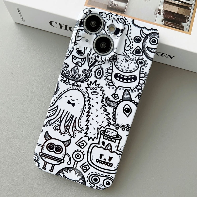 Funda de PC para teléfono iPhone 15 con patrón pintado - Diseño artístico