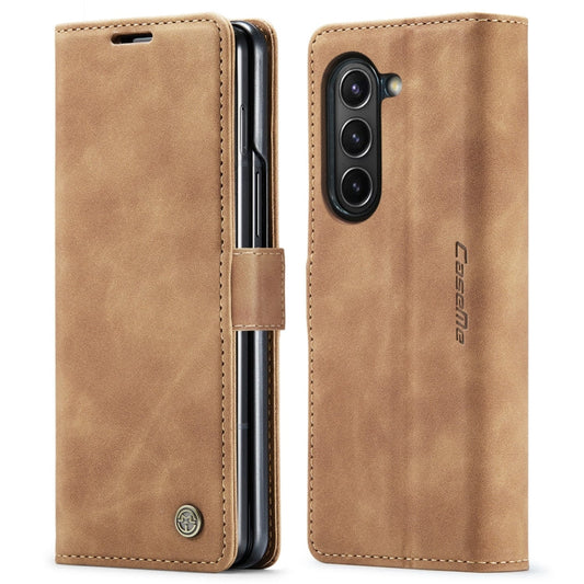 Funda CaseMe 013 Retro Mate con Tapa y Cartera de Cuero – Samsung Galaxy Z Fold5