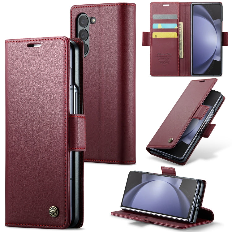 CaseMe 023 Butterfly Buckle RFID Wallet Case – Samsung Galaxy Z Flip5 / Flip6 / Fold5 / Fold6