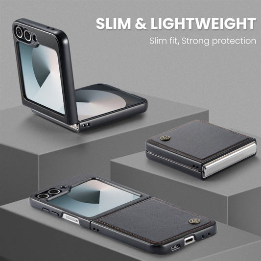 Funda de cuero antirrobo RFID CaseMe 023 con hebilla de mariposa y textura de lichi para teléfono, para Samsung Galaxy Z Flip6 / Flip7 FE, para Samsung Galaxy Z Fold6 5G, para Samsung Galaxy Z Fold5, para Samsung Galaxy Z Flip5