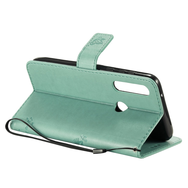 Baum- und Katzenmuster geprägte horizontale Flip-Lederhülle mit Halterung, Kartenfächern, Brieftasche und Umhängeband, für Motorola Moto G Power, für Motorola Moto G8 Power Lite