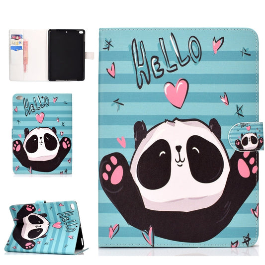 iPad 10.2 / iPad Pro 10.5 Inch PU Leather Folio Case | Coloured Drawing Pattern | Card Slot & Stand