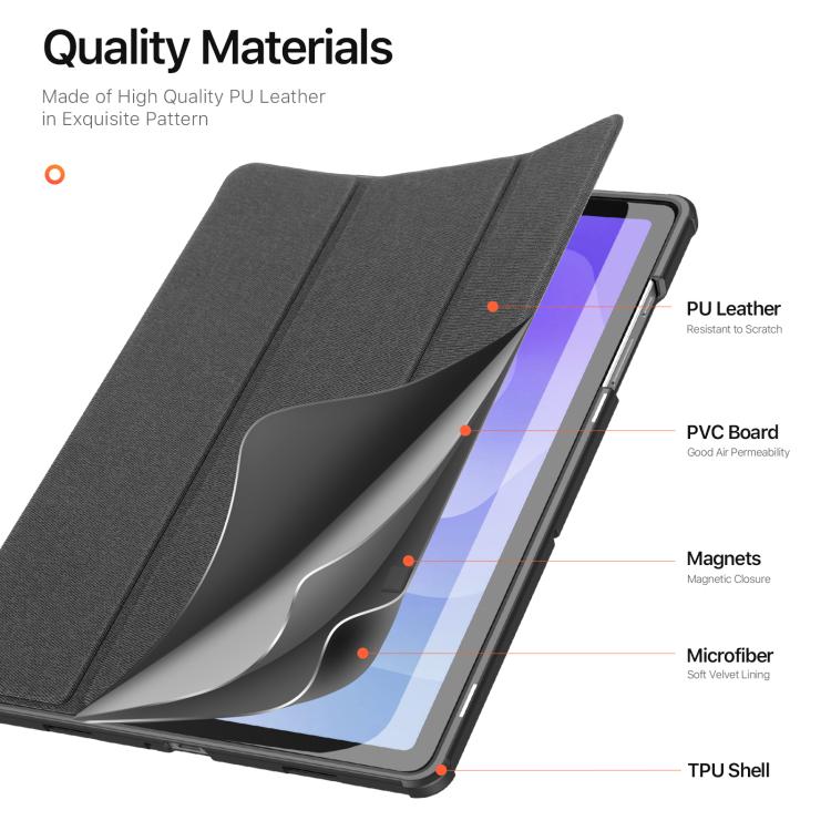 DUX DUCIS Domo Series Magnetic Flip Leather Tablet Case for Samsung Galaxy Tab