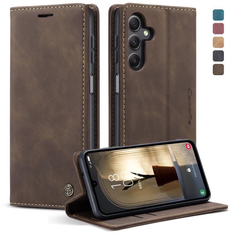 CaseMe 013 Retro Frosted Flip Leather Wallet Case – Samsung Galaxy S24+ / S24 5G, A05s & A25 5G