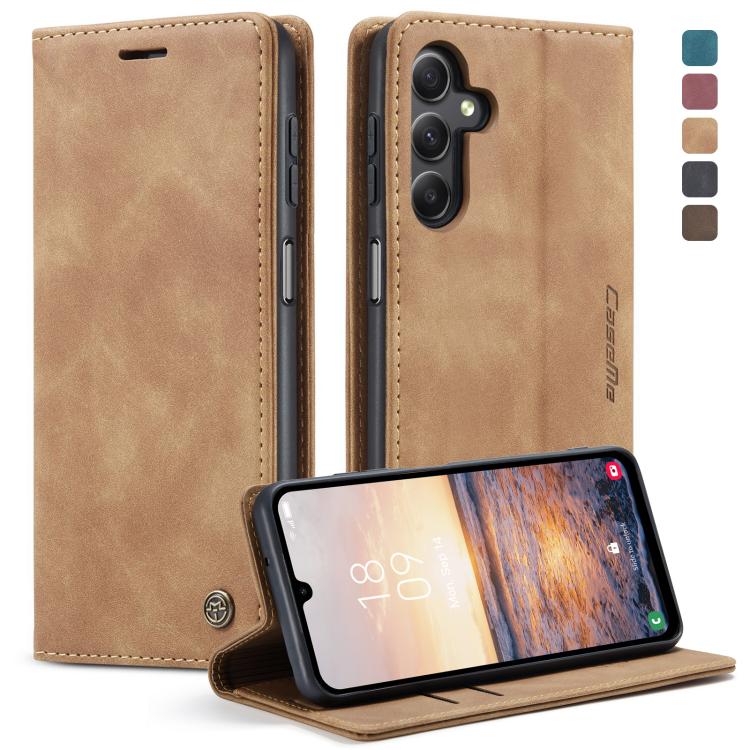 CaseMe 013 Retro Frosted Flip Leather Wallet Case – Samsung Galaxy S24+ / S24 5G, A05s & A25 5G
