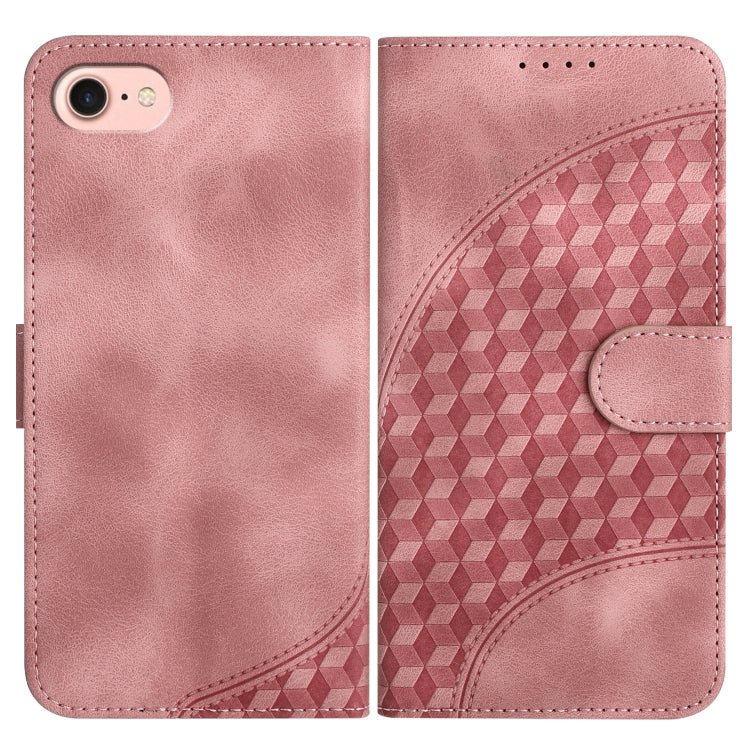 YX0060 Handyhülle aus Leder mit geprägtem Elefantenkopf und Umhängeband, für iPhone 14 Pro, für iPhone 14 Pro Max, für iPhone SE 2022/SE 2020/6/7/8