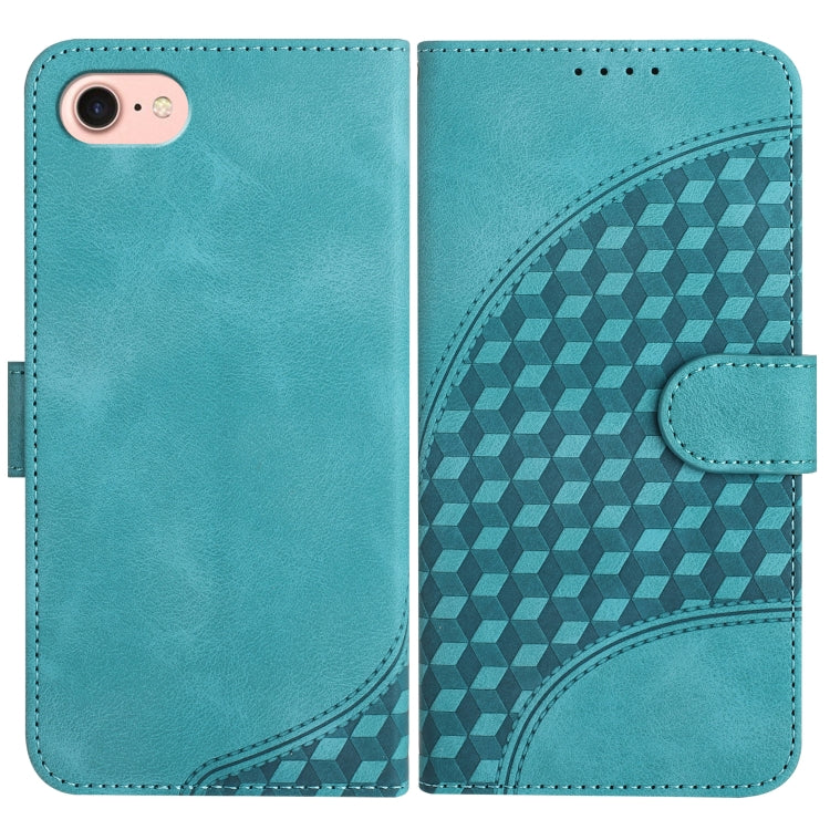 YX0060 Handyhülle aus Leder mit geprägtem Elefantenkopf und Umhängeband, für iPhone 14 Pro, für iPhone 14 Pro Max, für iPhone SE 2022/SE 2020/6/7/8