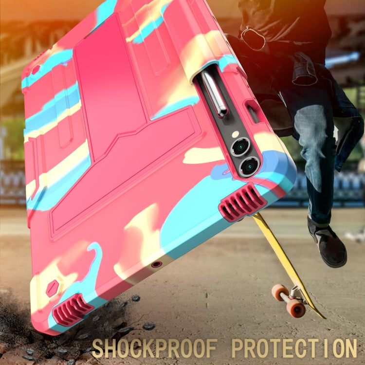 T Holder Roboter Silikon Hybrid PC Tablet Hülle, Für Samsung Galaxy Tab S9 FE+ / S9+, Für Samsung Galaxy Tab S9 FE / S9, Für Samsung Galaxy Tab A9+, Für Samsung Galaxy Tab A9