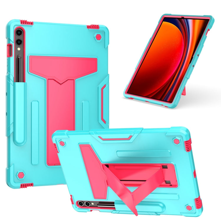 T Holder Roboter Silikon Hybrid PC Tablet Hülle, Für Samsung Galaxy Tab S9 FE+ / S9+, Für Samsung Galaxy Tab S9 FE / S9, Für Samsung Galaxy Tab A9+, Für Samsung Galaxy Tab A9