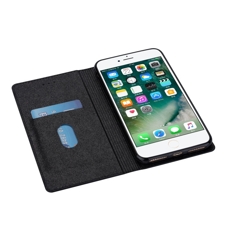 Estuche de cuero ultrafino con purpurina magnética de apertura horizontal con soporte y ranuras para tarjetas, para iPhone 6 Plus, para iPhone 8/7, para iPhone 8 Plus/7 Plus, para iPhone 11