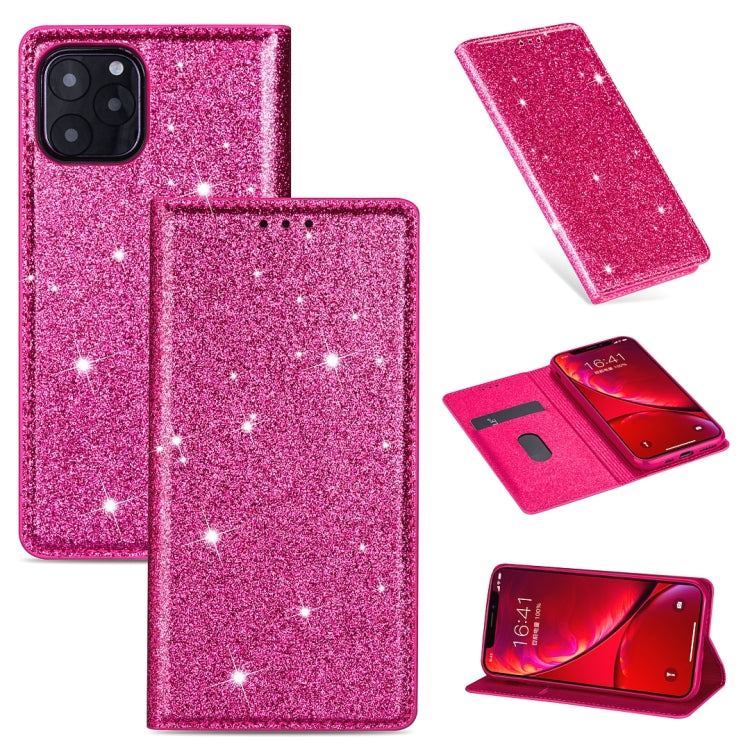 Estuche de cuero ultrafino con purpurina magnética de apertura horizontal con soporte y ranuras para tarjetas, para iPhone 6 Plus, para iPhone 8/7, para iPhone 8 Plus/7 Plus, para iPhone 11