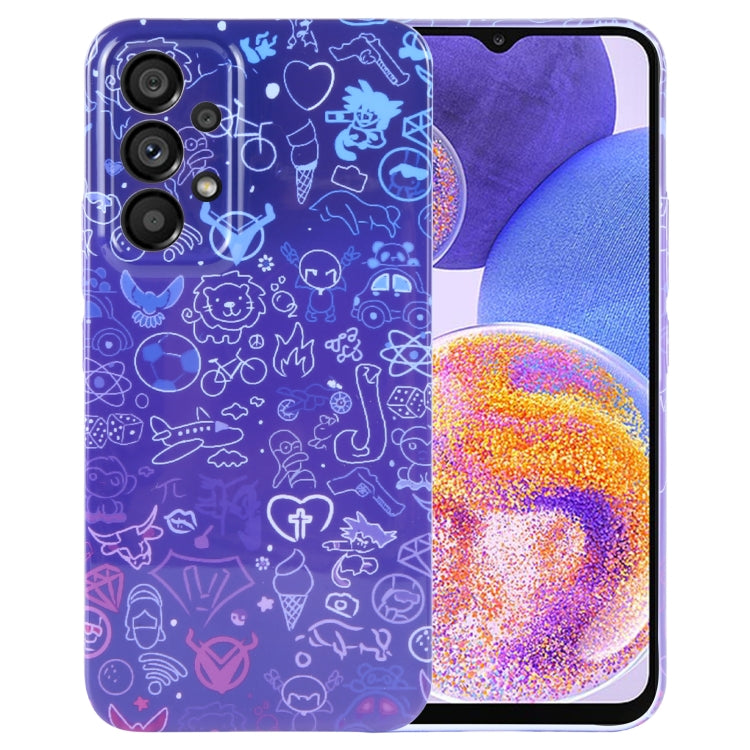 Bemalte Muster Präzise Loch PC Handyhülle, für Samsung Galaxy A23