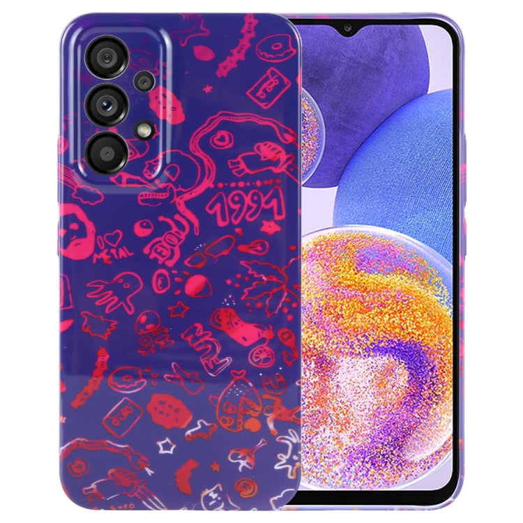 Bemalte Muster Präzise Loch PC Handyhülle, für Samsung Galaxy A23