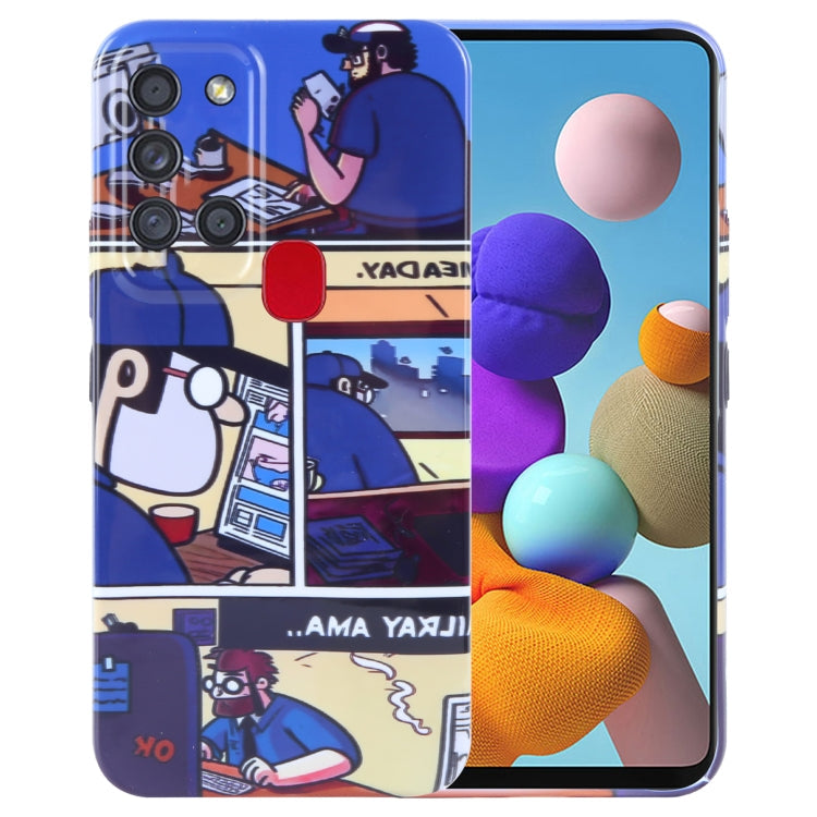 Samsung Galaxy A21s Painted Pattern Phone Case – Artistic PC Cover