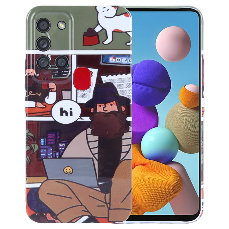 Samsung Galaxy A21s Painted Pattern Phone Case – Artistic PC Cover