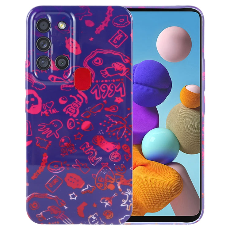 Samsung Galaxy A21s Painted Pattern Phone Case – Artistic PC Cover