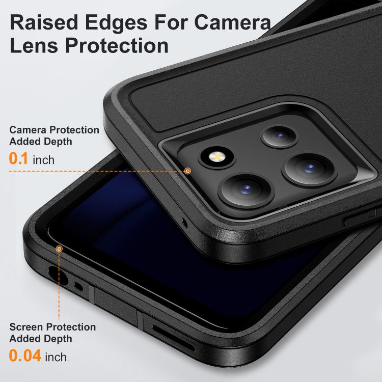 Waterproof Rugged Phone Case for Motorola Moto G 5G 2025 / Moto G Stylus 5G 2024 / Moto G Play 5G 2024 – Heavy Duty PC & Silicone Cover