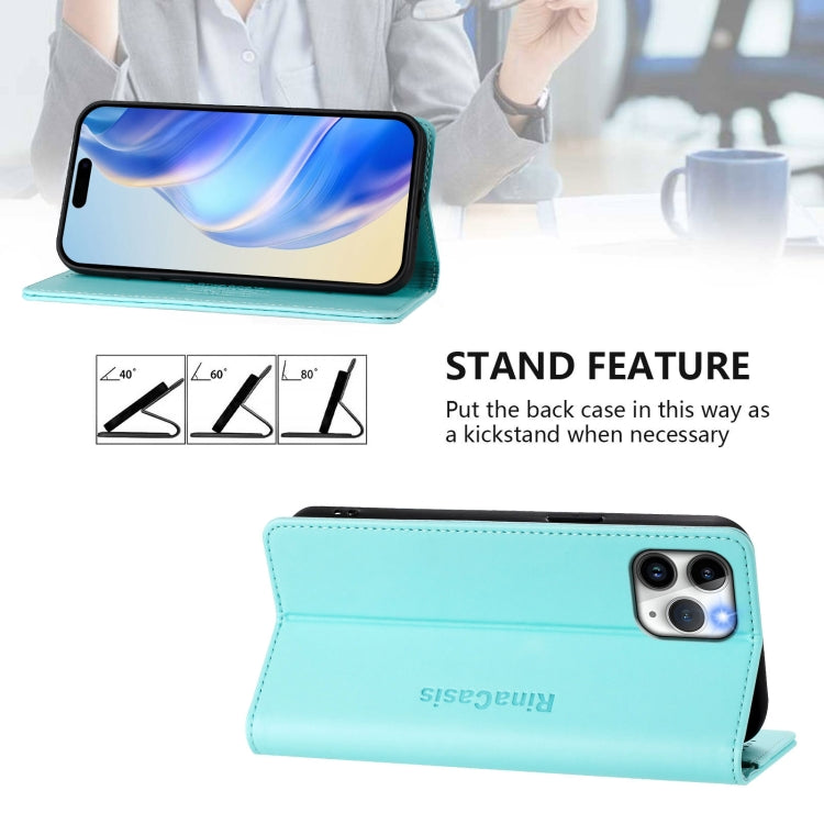 RFID Blocking Leather Wallet Case for iPhone 11 | 11 Pro | 11 Pro Max | Magnetic Flip Cover with Card Slots & Stand