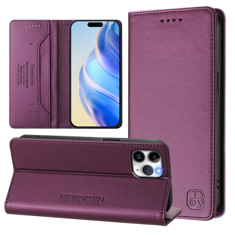 RFID Blocking Leather Wallet Case for iPhone 11 | 11 Pro | 11 Pro Max | Magnetic Flip Cover with Card Slots & Stand
