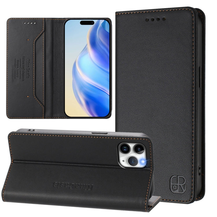 RFID Blocking Leather Wallet Case for iPhone 11 | 11 Pro | 11 Pro Max | Magnetic Flip Cover with Card Slots & Stand