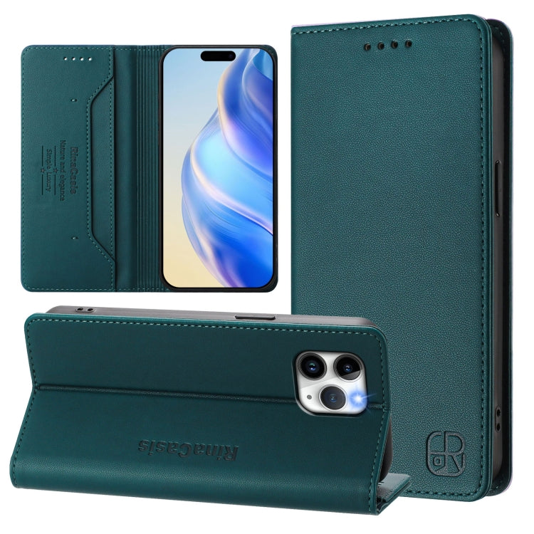 RFID Blocking Leather Wallet Case for iPhone 11 | 11 Pro | 11 Pro Max | Magnetic Flip Cover with Card Slots & Stand
