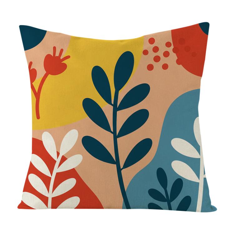 Colourful Branches Print Cushion Cover | POD | 35x35cm, 40x40cm, 45x45cm