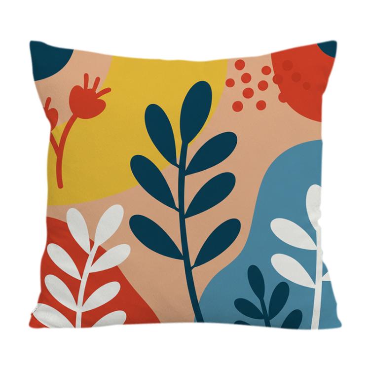 Colourful Branches Print Cushion Cover | POD | 35x35cm, 40x40cm, 45x45cm