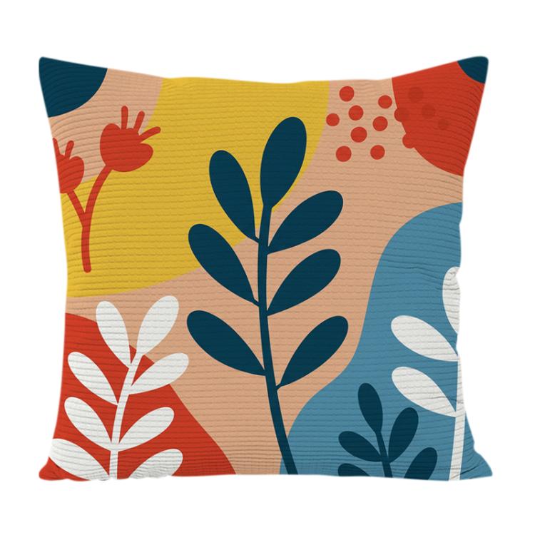 Colourful Branches Print Cushion Cover | POD | 35x35cm, 40x40cm, 45x45cm