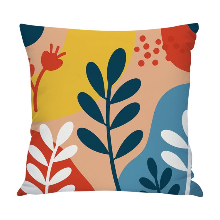 Colourful Branches Print Cushion Cover | POD | 35x35cm, 40x40cm, 45x45cm
