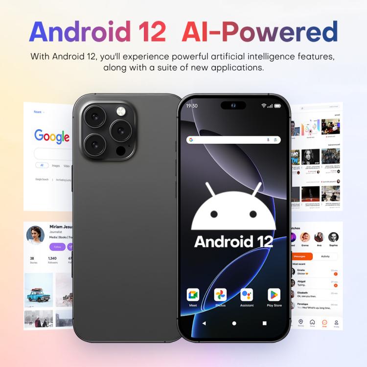 A88A i16 Pro Max 4G Smartphone | 6GB RAM 64GB | 6.6" HD+ | NFC | Android 12