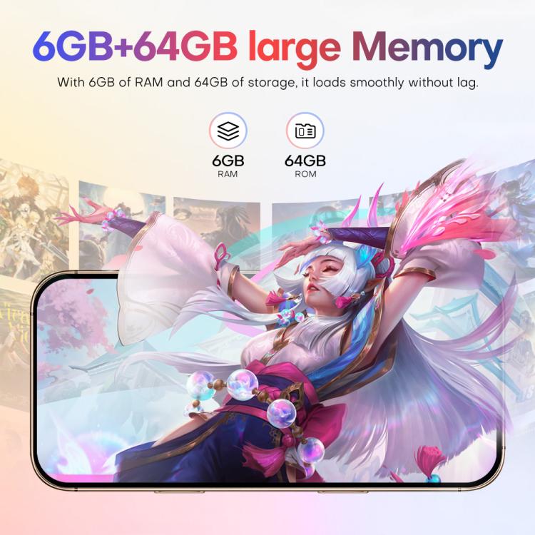 A88A i16 Pro Max 4G Smartphone | 6GB RAM 64GB | 6.6" HD+ | NFC | Android 12