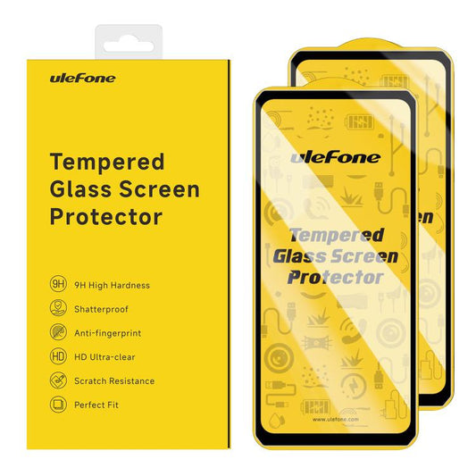 Ulefone 9H Tempered Glass Screen Protector 2-Pack | Armor 28, 30, 34 Pro, X16, X32 5G