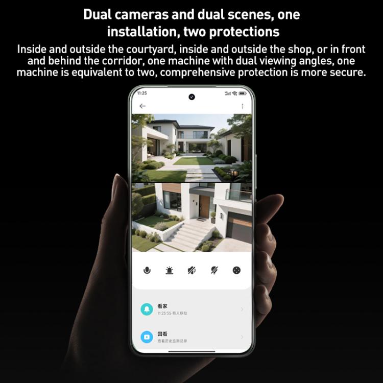 Original Xiaomi Outdoor Kamera 4 MJSXJ10HL Dual 5MP 3K Ultra HD IP66 Wasserdicht, MJSXJ10HL