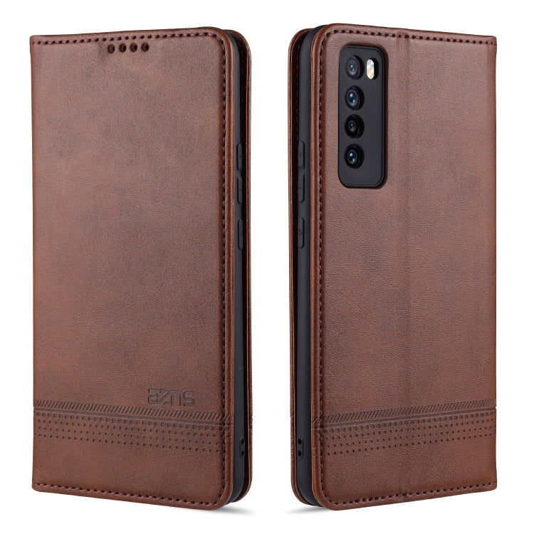 AZNS Magnetische Textur Horizontal aufklappbare Ledertasche mit Kartenfächern, Halter & Brieftasche, für Huawei Nova 7 SE, für Huawei Nova 7, für Huawei Enjoy 20, für Huawei Maimang 9