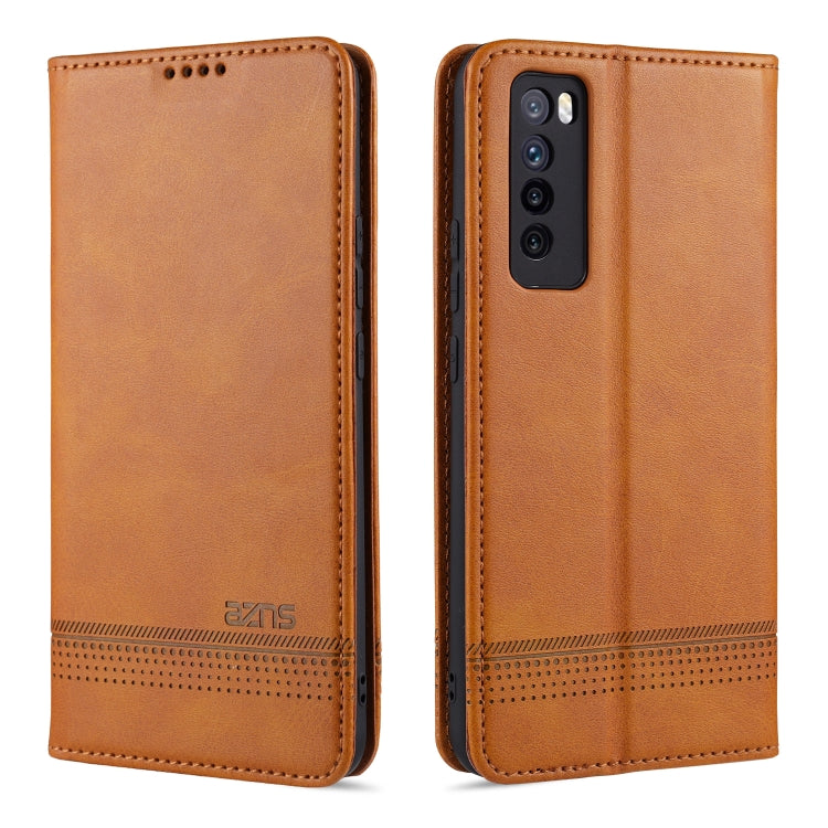 AZNS Magnetische Textur Horizontal aufklappbare Ledertasche mit Kartenfächern, Halter & Brieftasche, für Huawei Nova 7 SE, für Huawei Nova 7, für Huawei Enjoy 20, für Huawei Maimang 9
