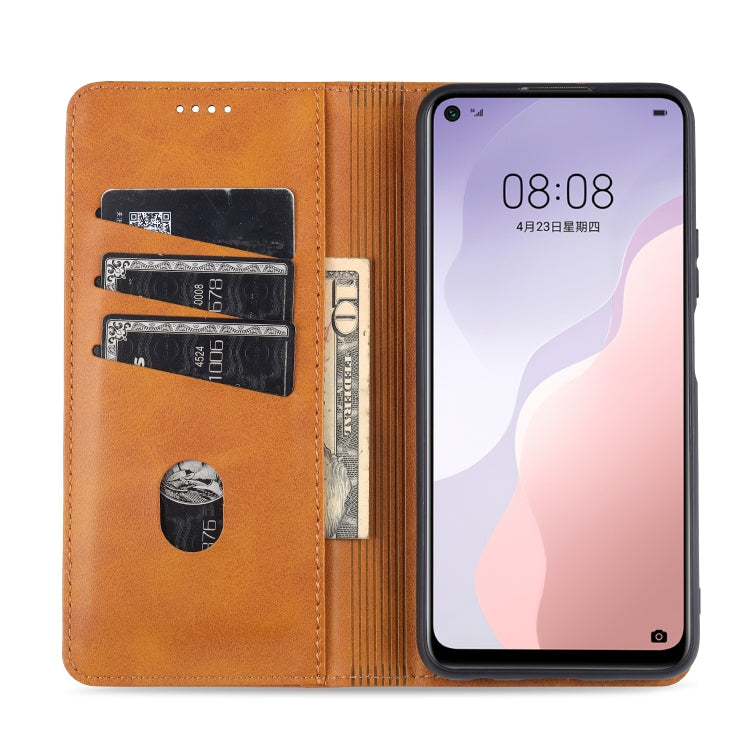 AZNS Magnetische Textur Horizontal aufklappbare Ledertasche mit Kartenfächern, Halter & Brieftasche, für Huawei Nova 7 SE, für Huawei Nova 7, für Huawei Enjoy 20, für Huawei Maimang 9