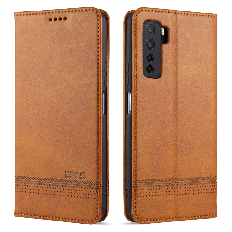 AZNS Magnetische Textur Horizontal aufklappbare Ledertasche mit Kartenfächern, Halter & Brieftasche, für Huawei Nova 7 SE, für Huawei Nova 7, für Huawei Enjoy 20, für Huawei Maimang 9