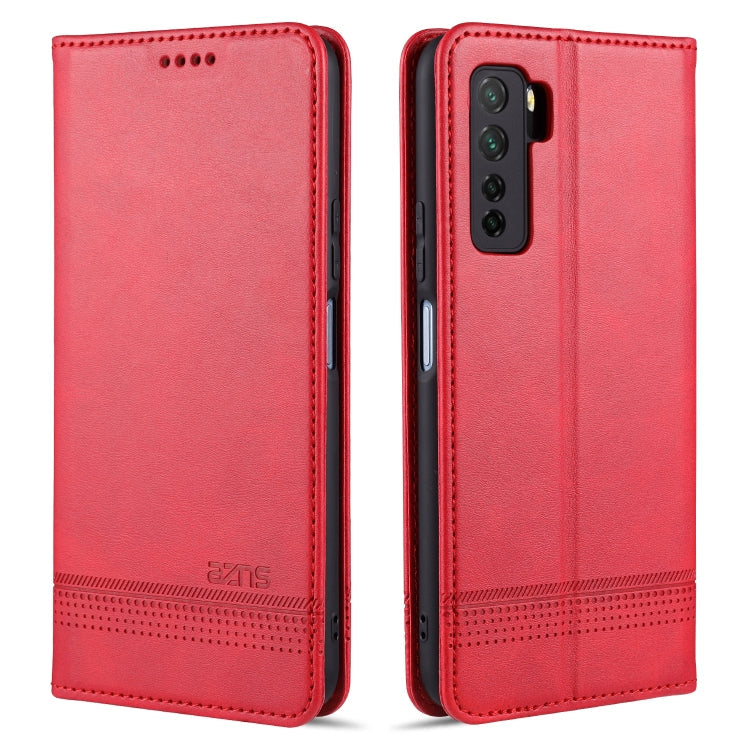 AZNS Magnetische Textur Horizontal aufklappbare Ledertasche mit Kartenfächern, Halter & Brieftasche, für Huawei Nova 7 SE, für Huawei Nova 7, für Huawei Enjoy 20, für Huawei Maimang 9