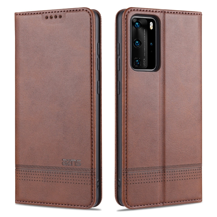 AZNS Magnetische Waden-Textur Horizontaler Flip Lederhülle mit Kartenfächern & Halter & Brieftasche, Für OPPO A91, Für Huawei P40, Für Huawei P40 Pro, Für Samsung Galaxy S10