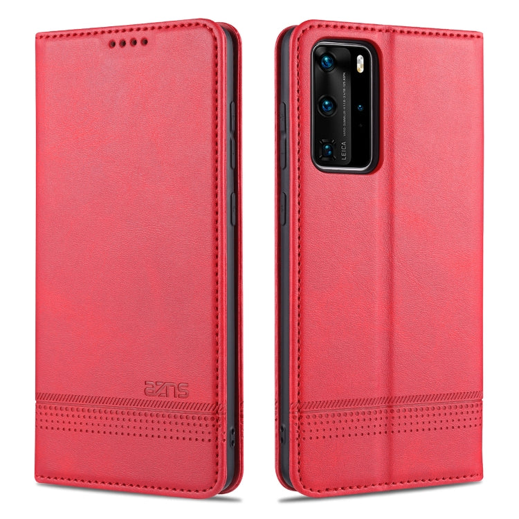 AZNS Magnetische Waden-Textur Horizontaler Flip Lederhülle mit Kartenfächern & Halter & Brieftasche, Für OPPO A91, Für Huawei P40, Für Huawei P40 Pro, Für Samsung Galaxy S10
