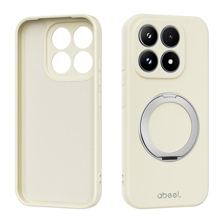 ABEEL Magnetische Flüssigsilikonhülle mit Halterung, hautfreundlich, für Xiaomi 17 Ultra, für Xiaomi 17 Pro Max, für Xiaomi 17 Pro, für Xiaomi 17