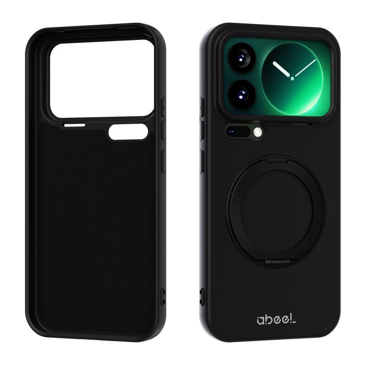 ABEEL Magnetische Flüssigsilikonhülle mit Halterung, hautfreundlich, für Xiaomi 17 Ultra, für Xiaomi 17 Pro Max, für Xiaomi 17 Pro, für Xiaomi 17