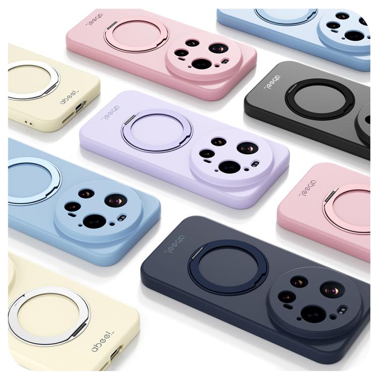ABEEL Magnetische Flüssigsilikonhülle mit Halterung, hautfreundlich, für Xiaomi 17 Ultra, für Xiaomi 17 Pro Max, für Xiaomi 17 Pro, für Xiaomi 17