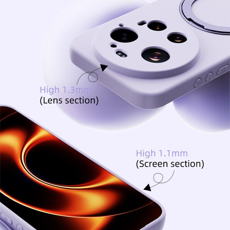 ABEEL Magnetische Flüssigsilikonhülle mit Halterung, hautfreundlich, für Xiaomi 17 Ultra, für Xiaomi 17 Pro Max, für Xiaomi 17 Pro, für Xiaomi 17