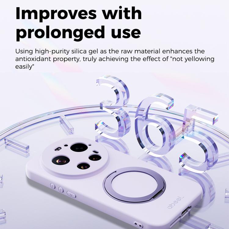 ABEEL Magnetische Flüssigsilikonhülle mit Halterung, hautfreundlich, für Xiaomi 17 Ultra, für Xiaomi 17 Pro Max, für Xiaomi 17 Pro, für Xiaomi 17