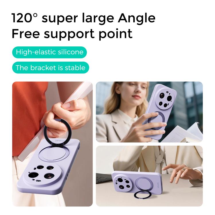 ABEEL Magnetische Flüssigsilikonhülle mit Halterung, hautfreundlich, für Xiaomi 17 Ultra, für Xiaomi 17 Pro Max, für Xiaomi 17 Pro, für Xiaomi 17