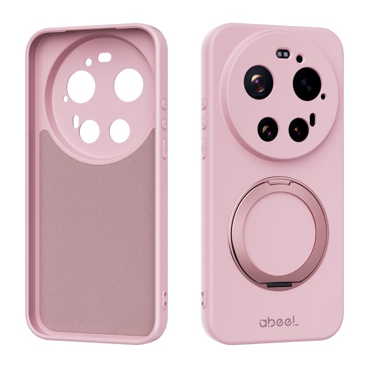 ABEEL Magnetische Flüssigsilikonhülle mit Halterung, hautfreundlich, für Xiaomi 17 Ultra, für Xiaomi 17 Pro Max, für Xiaomi 17 Pro, für Xiaomi 17