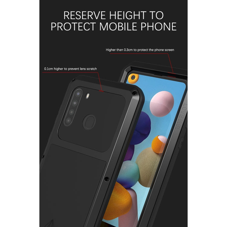 LOVE MEI Metal Shockproof Waterproof Dustproof Case – Samsung Galaxy A21 / A51 5G / A71 5G / S20 FE