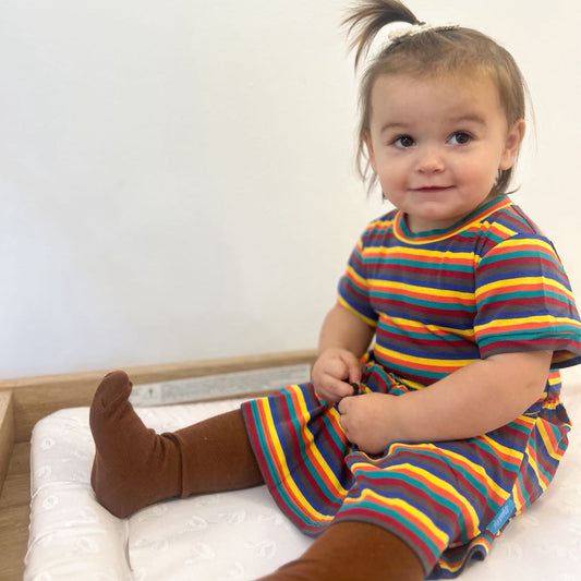 Hazel Rainbow Kids Dress - Matching Mother Daughter Outfit